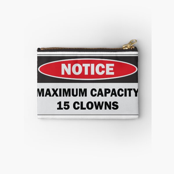 Item preview, Notice Maximum Capacity 15 Clowns Funny Bumper designed and sold by fanky-bumper.