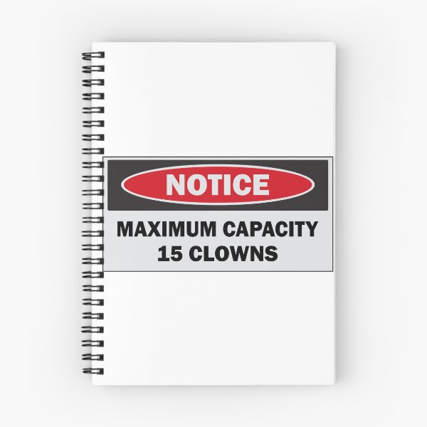 Item preview, Notice Maximum Capacity 15 Clowns Funny Bumper designed and sold by fanky-bumper.