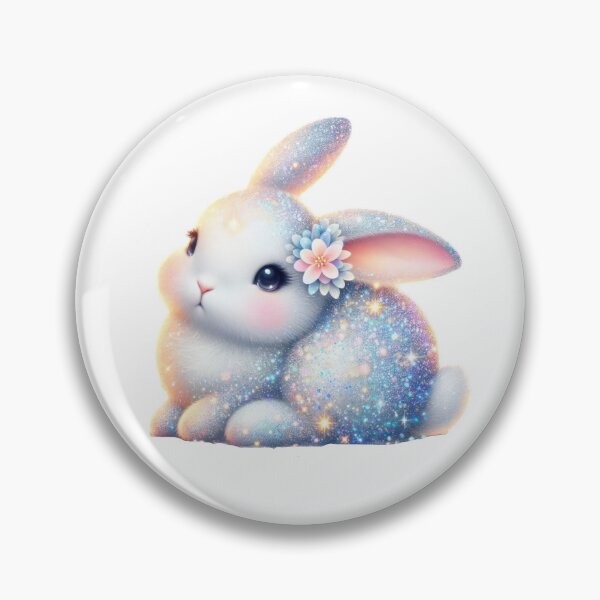 Item preview,  Easter cute glitter bunny with a flower designed and sold by Expressions-Sel.