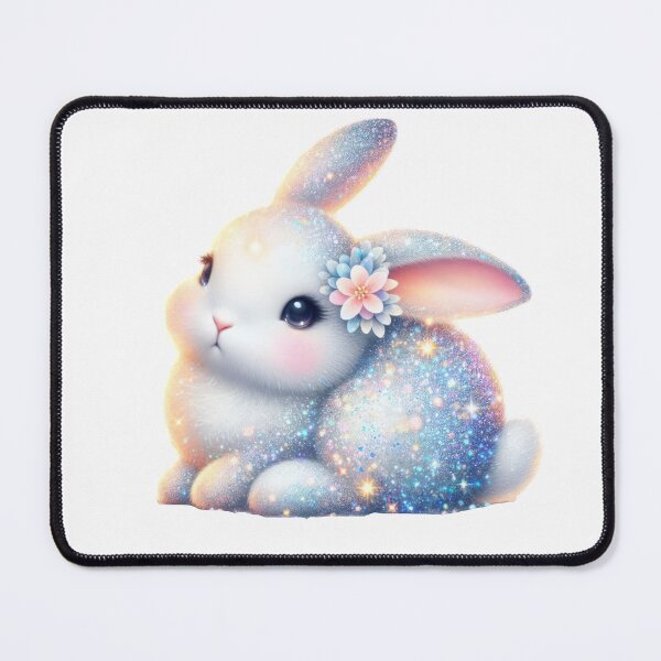 Item preview,  Easter cute glitter bunny with a flower designed and sold by Expressions-Sel.