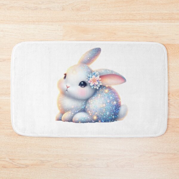 Item preview,  Easter cute glitter bunny with a flower designed and sold by Expressions-Sel.