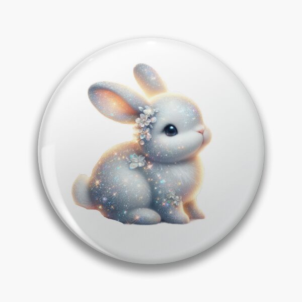 Item preview,  Easter cute  bunny with crystal flower designed and sold by Expressions-Sel.