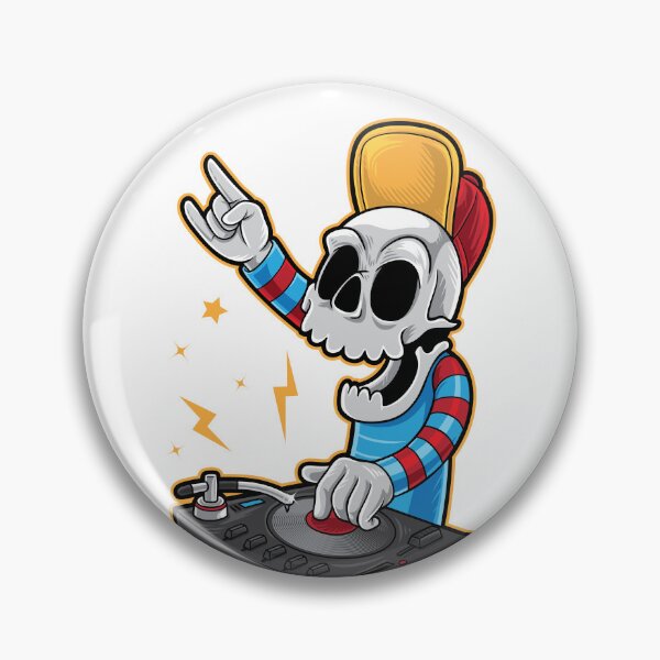 Item preview, Skull Deejay Cartoon Shirt designed and sold by Rave-On.