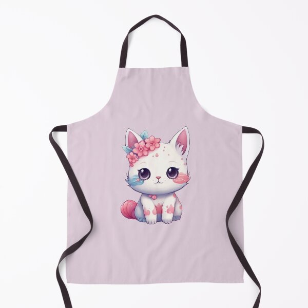 Item preview, Cute floral anime cat designed and sold by Vkinsify.
