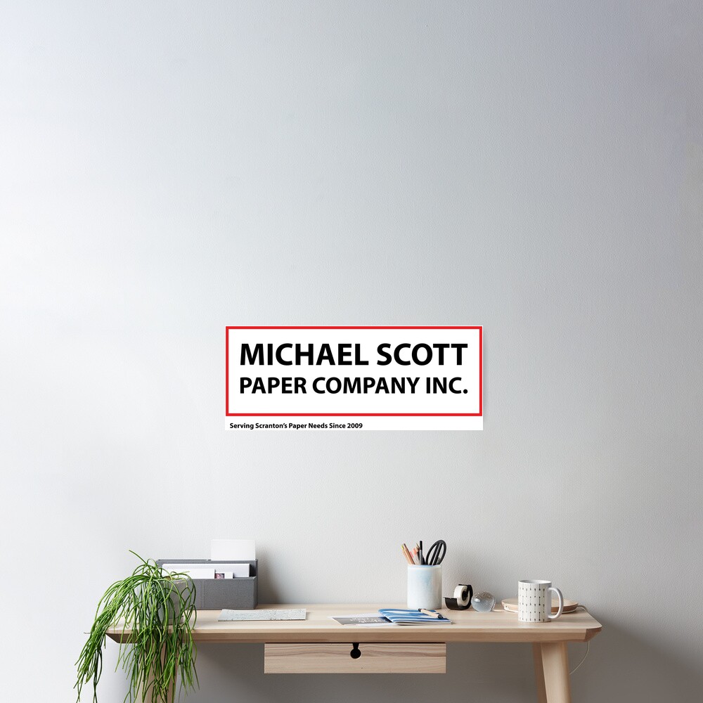"Michael Scott Paper Company The Office" Poster by Onevisualeye