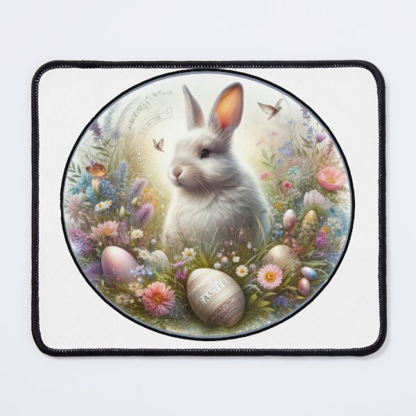 Item preview, easter bunny with easter eggs and flowers designed and sold by Expressions-Sel.
