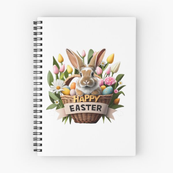 Item preview, easter bunny in easter basket and tulips flowers designed and sold by Expressions-Sel.