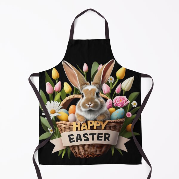 Item preview, easter bunny in easter basket and tulips flowers designed and sold by Expressions-Sel.