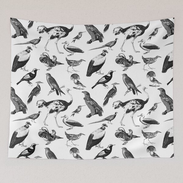 Item preview, Birds Vintage Illustrations Pattern designed and sold by alinabeska.