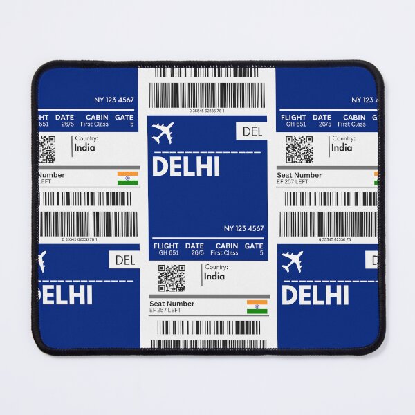 Item preview, Delhi Airplane Boarding pass designed and sold by RoamInk.
