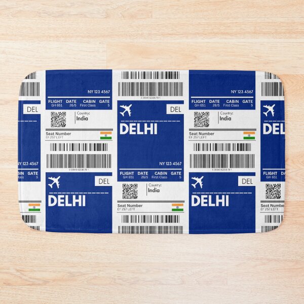 Item preview, Delhi Airplane Boarding pass designed and sold by RoamInk.