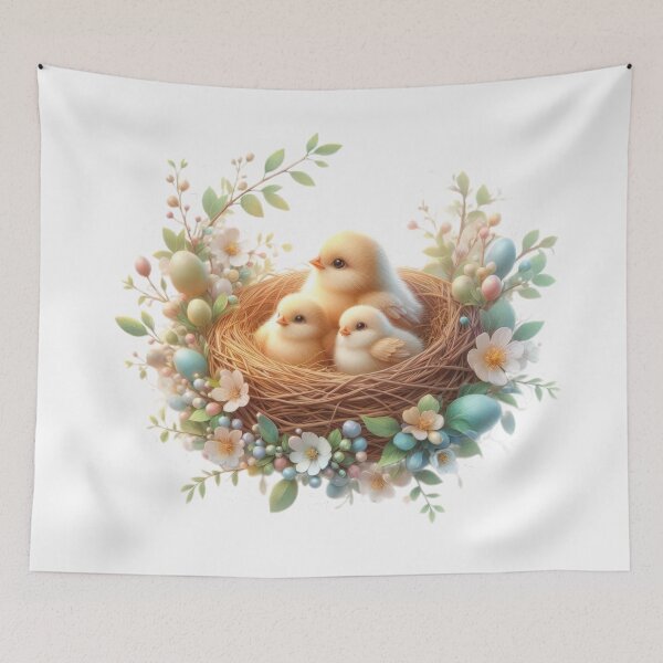 Item preview, Easter nest with cute chicks designed and sold by Expressions-Sel.