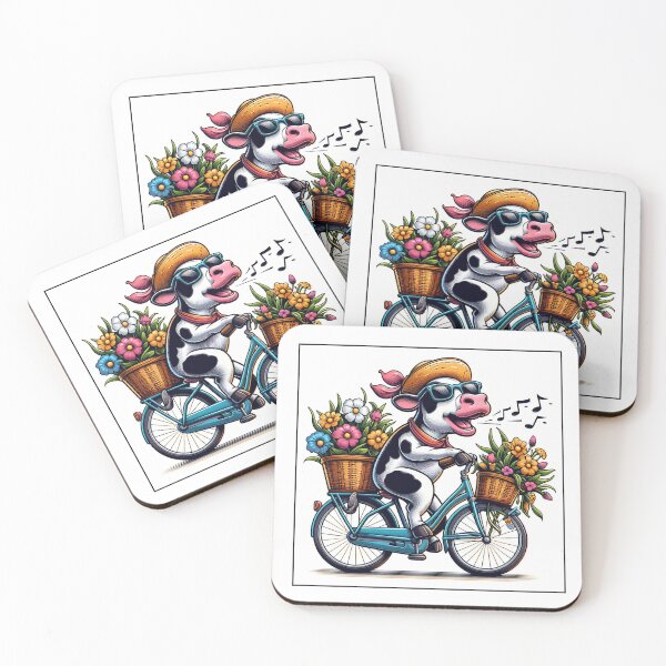Item preview, Singing cow on a bicycle designed and sold by hhh-art.