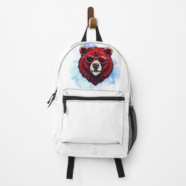 Item preview, red bear in urban style designed and sold by stickersvnzla.