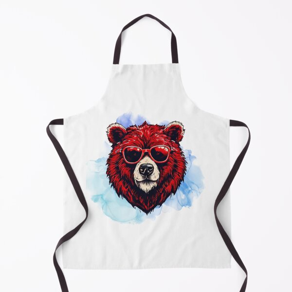 Item preview, red bear in urban style designed and sold by stickersvnzla.