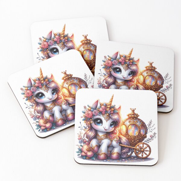 Item preview, cute unicorn with carriage and easter egg designed and sold by Expressions-Sel.