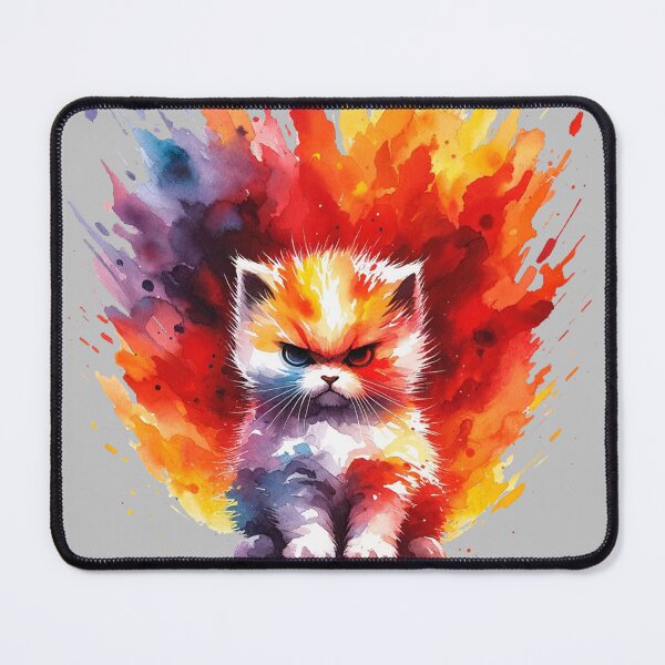 Item preview, Feline Fury: A Watercolor Explosion designed and sold by LuminShadowArt.