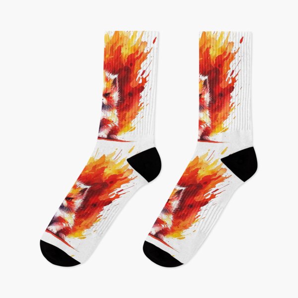 Item preview, Feline Fury: A Watercolor Explosion designed and sold by LuminShadowArt.