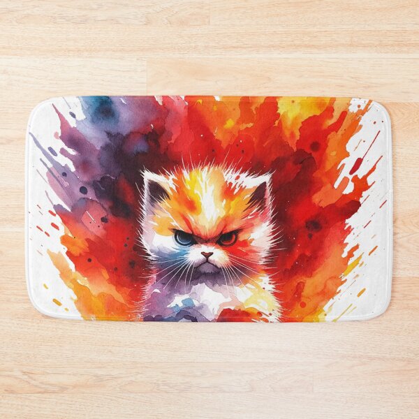 Item preview, Feline Fury: A Watercolor Explosion designed and sold by LuminShadowArt.