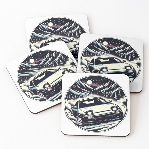 Item preview, A round logo of a Nissan 240sx Drifting in the Snowy Mountains designed and sold by starter45.