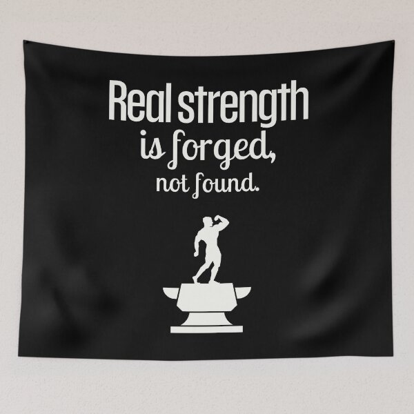 Item preview, Real strength is forged, not found. - Big Anvil white designed and sold by Weknes.