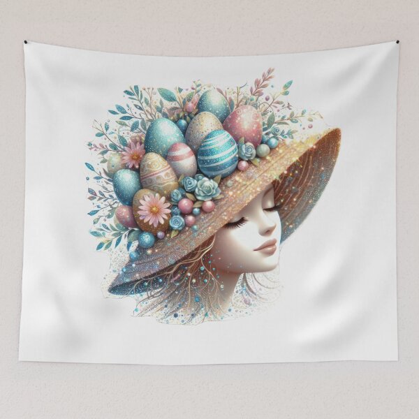 Item preview, hat with easter eggs designed and sold by Expressions-Sel.