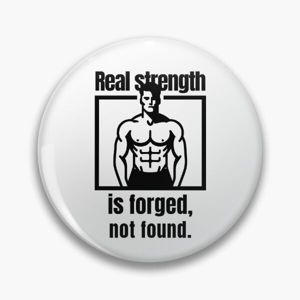 Item preview, Real strength is forged, not found. - muscular silhouette black designed and sold by Weknes.