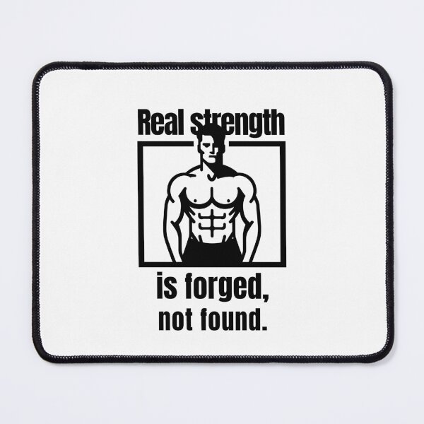 Item preview, Real strength is forged, not found. - muscular silhouette black designed and sold by Weknes.