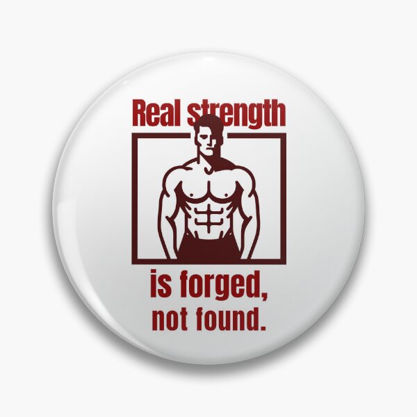 Item preview, Real strength is forged, not found. - muscular silhouette red designed and sold by Weknes.