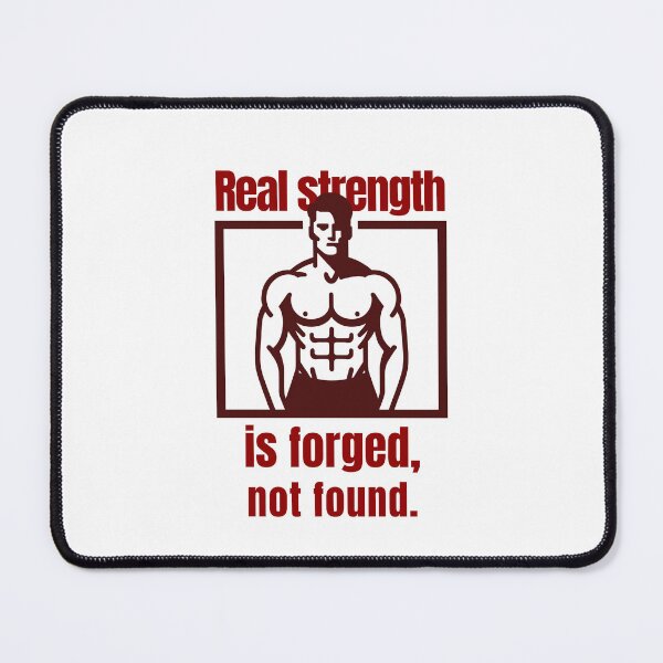 Item preview, Real strength is forged, not found. - muscular silhouette red designed and sold by Weknes.