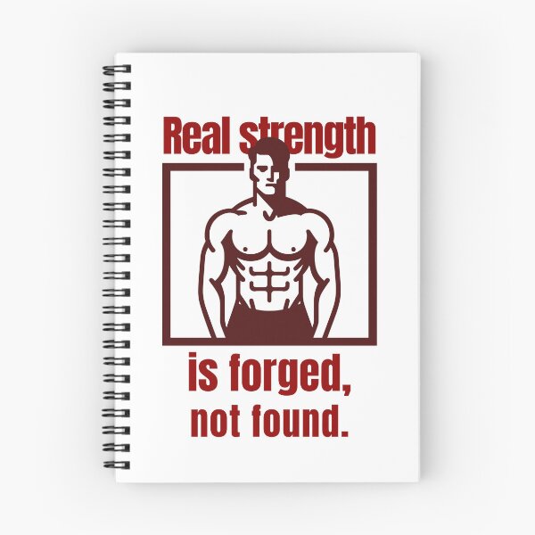 Item preview, Real strength is forged, not found. - muscular silhouette red designed and sold by Weknes.