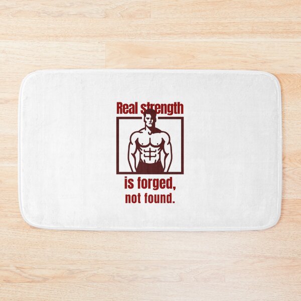 Item preview, Real strength is forged, not found. - muscular silhouette red designed and sold by Weknes.
