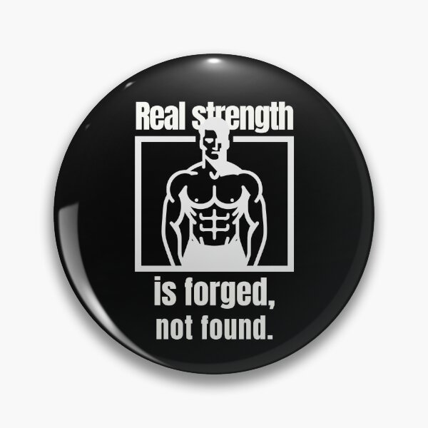 Item preview, Real strength is forged, not found. - muscular silhouette white designed and sold by Weknes.