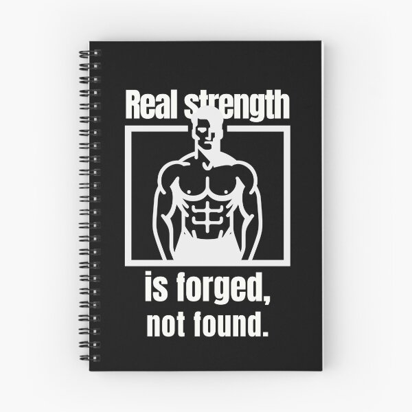 Item preview, Real strength is forged, not found. - muscular silhouette white designed and sold by Weknes.