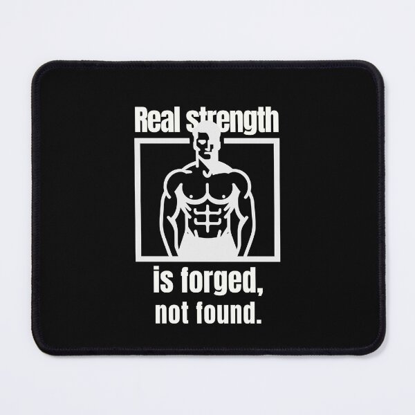 Item preview, Real strength is forged, not found. - muscular silhouette white designed and sold by Weknes.