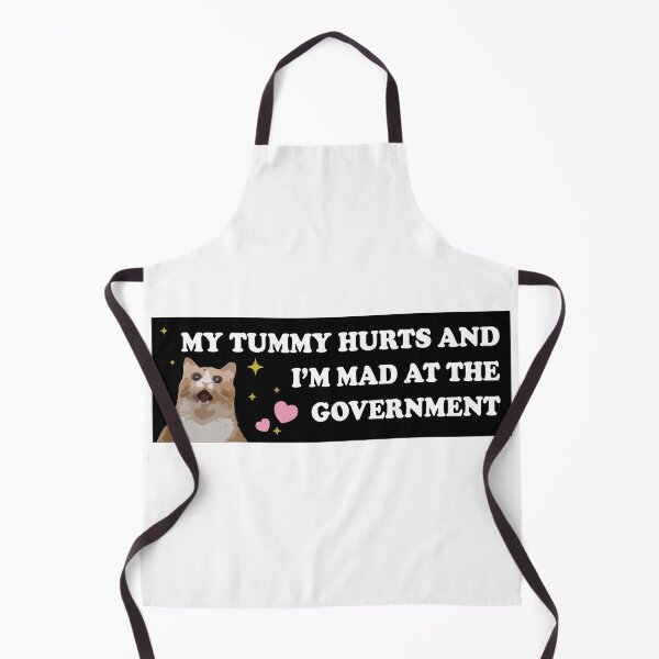 Item preview, My Tummy Hurts and I'm Mad at the Government Cat Funny Bumper designed and sold by fanky-bumper.