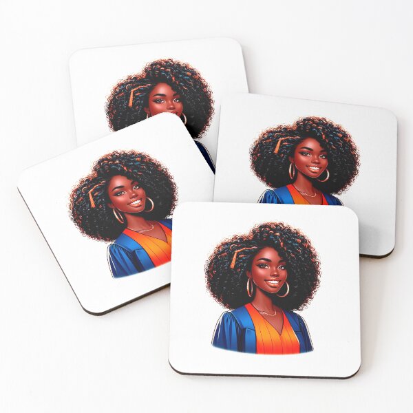 Item preview, Graduation College Afro Girl, Graduating Girl, Highschool Graduate, College Senior, Black Girl Graduating. designed and sold by gabrielakrall.