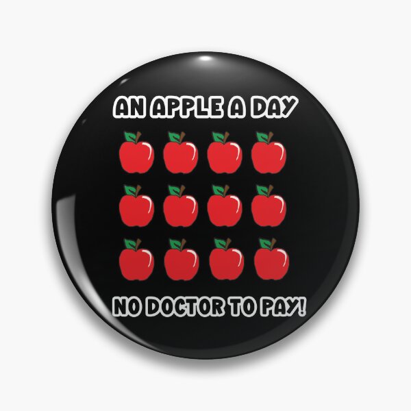 Item preview, An Apple A Day - Quirky Health Motto Design designed and sold by delohill.