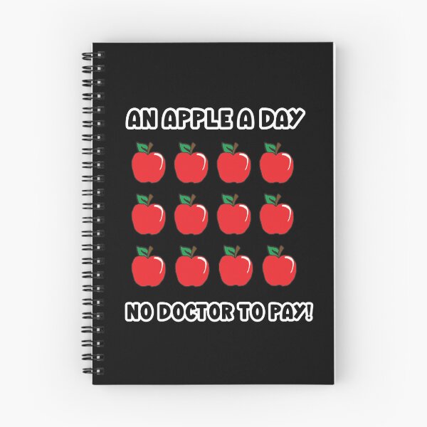 Item preview, An Apple A Day - Quirky Health Motto Design designed and sold by delohill.