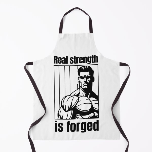 Item preview, Real strength is forged - muscular silhouette black designed and sold by Weknes.