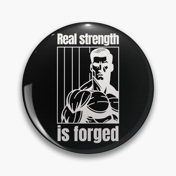 Item preview, Real strength is forged - muscular silhouette white designed and sold by Weknes.