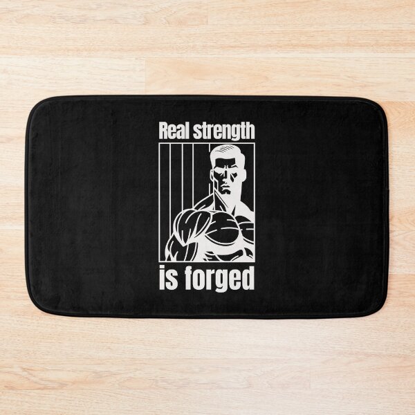 Item preview, Real strength is forged - muscular silhouette white designed and sold by Weknes.