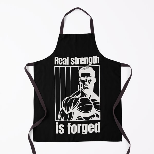 Item preview, Real strength is forged - muscular silhouette white designed and sold by Weknes.