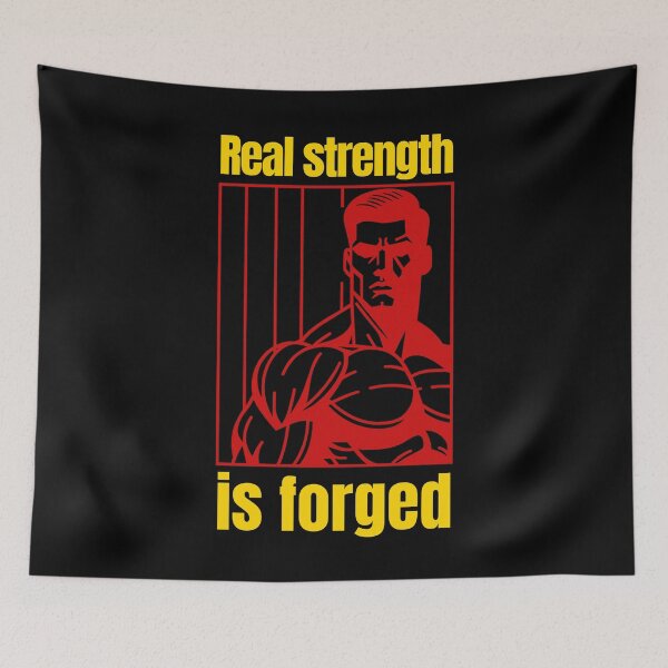 Item preview, Real strength is forged - muscular silhouette mix designed and sold by Weknes.