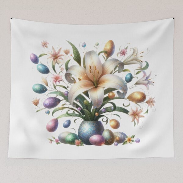 Item preview, flower vase with easter eggs designed and sold by Expressions-Sel.