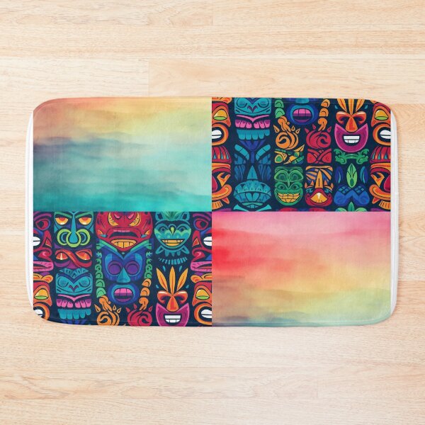 Item preview, Colorful Tiki Mask With Watercolor Sky Pattern designed and sold by Printhubs123.