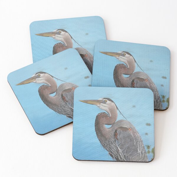 Item preview, Blue heron bird painting, realism, acrylic on canvas designed and sold by NCArkseyArt.