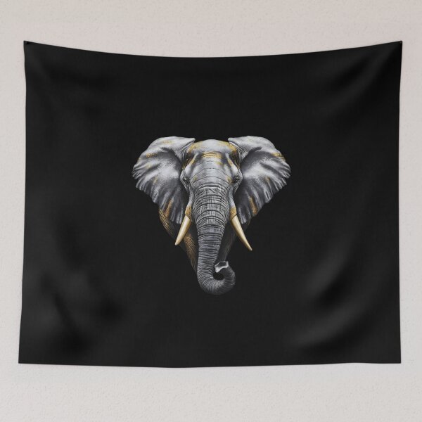Item preview, Golden Elephant art designed and sold by DZ-Merch.