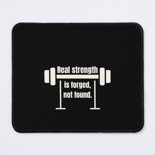 Item preview, Real strength is forged, not found. - barbells white designed and sold by Weknes.