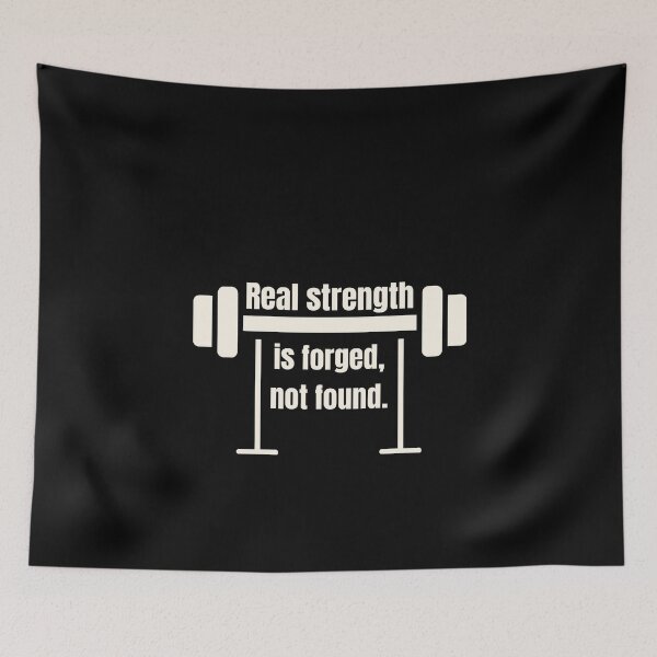 Item preview, Real strength is forged, not found. - barbells white designed and sold by Weknes.